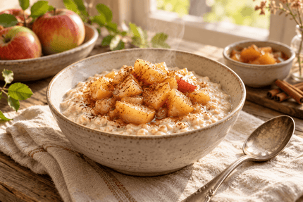 Alpine Chai Porridge with Stewed Apples - Alpine Apothecary