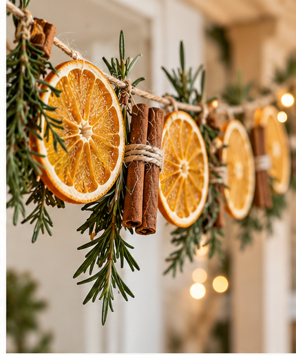Dried orange Christmas garland