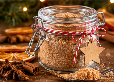 Orange and cinnamon sugar gift jar
