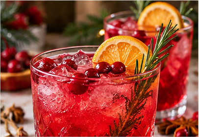 Hibiscus and ginger sparkling cooler