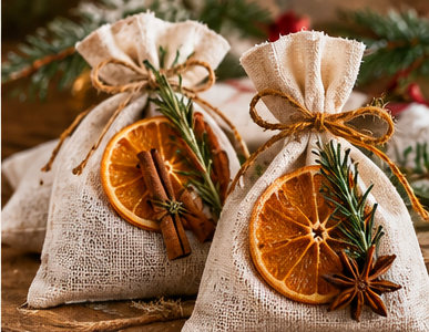 Handmade Christmas spice sachets