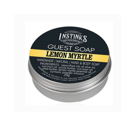 Lemon Myrtle Tinned Guest Soap