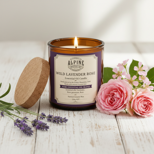 Wild Lavender Rose Amber Jar Candle
