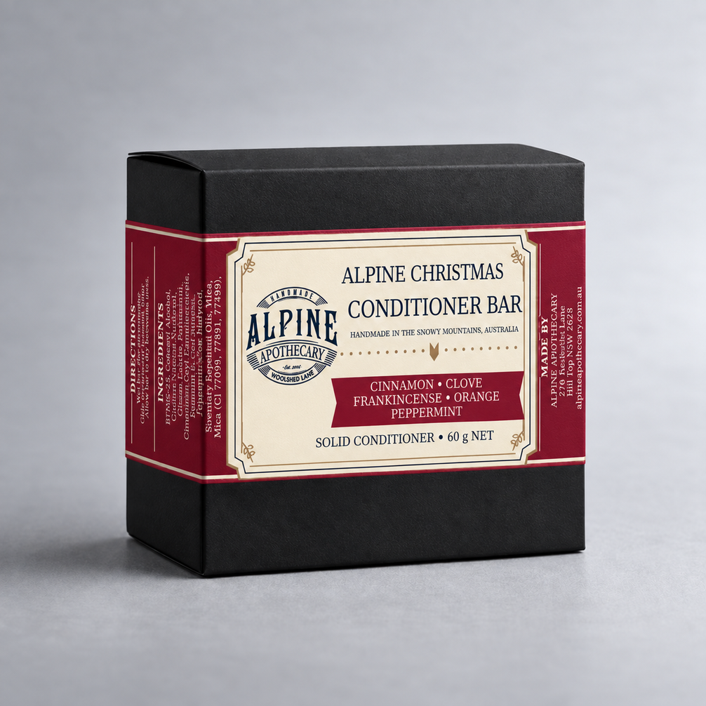 Alpine Christmas Conditioner Bar in labelled box