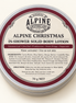 Alpine Christmas water activated solid body lotion, 70 g tin