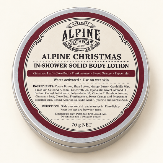 Alpine Christmas Water Activated Solid Body Lotion - Alpine Apothecary
