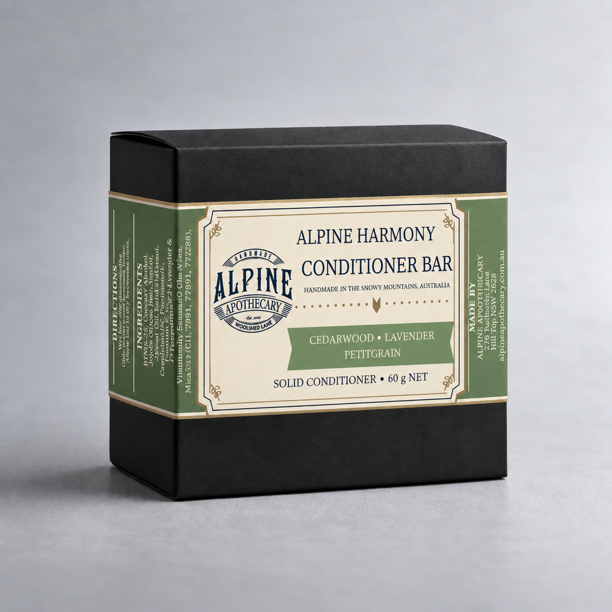 Alpine Harmony conditioner bar and box, one included in bundle