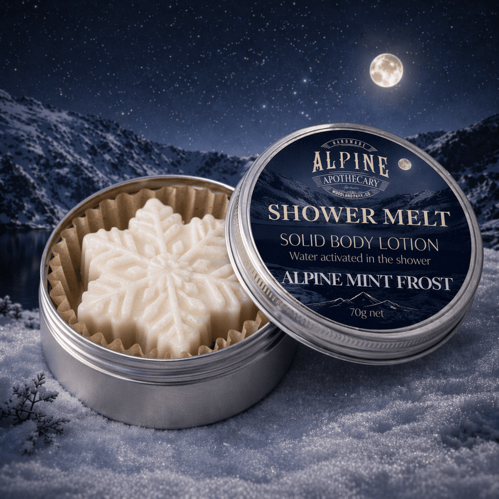 Alpine Mint Frost Shower Melt - WATER ACTIVATED BODY LOTION BAR - Shower Melt - Instinks