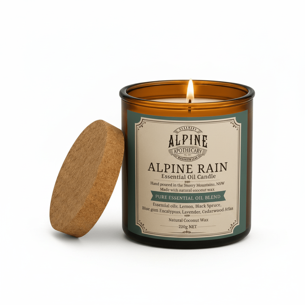 Alpine Rain Amber Jar Candle - Alpine Apothecary