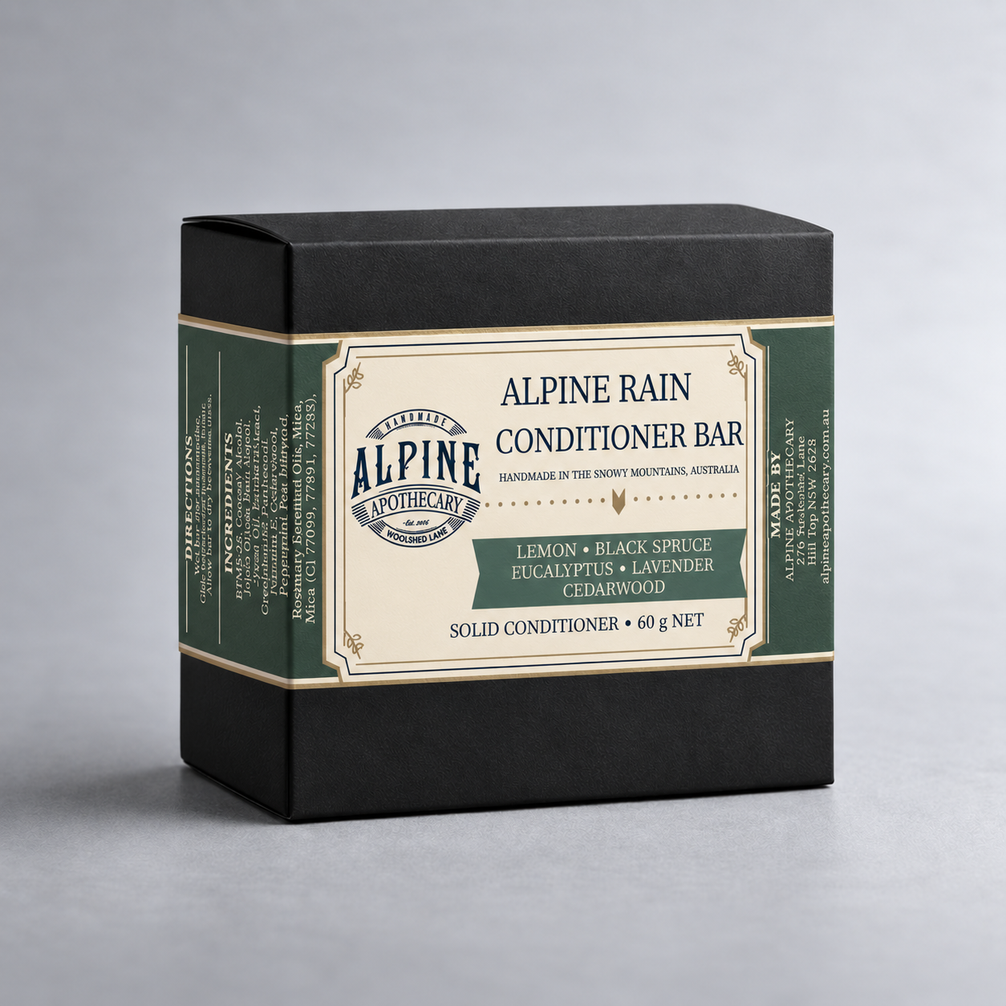 Alpine Rain Conditioner Bar in labelled box