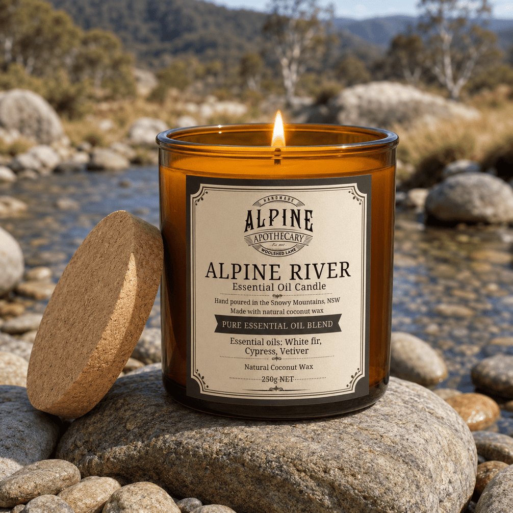 Alpine River Amber Jar Candle - Alpine Apothecary