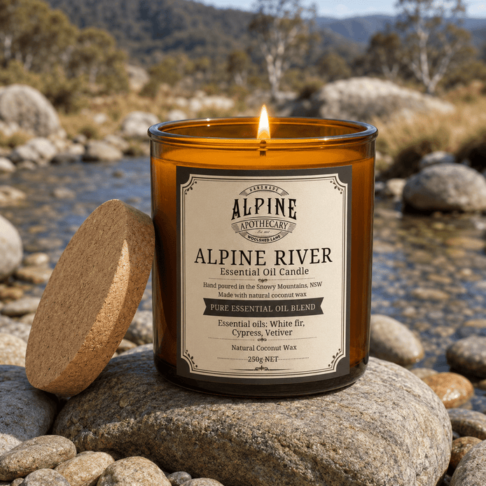 Alpine River Amber Jar Candle - Alpine Apothecary