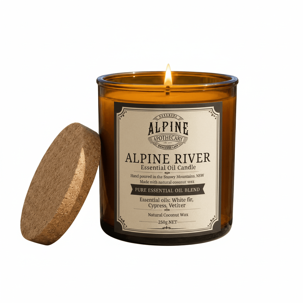 Alpine River Amber Jar Candle - Alpine Apothecary