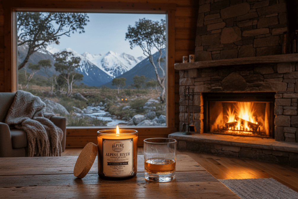 Alpine River Amber Jar Candle - Alpine Apothecary