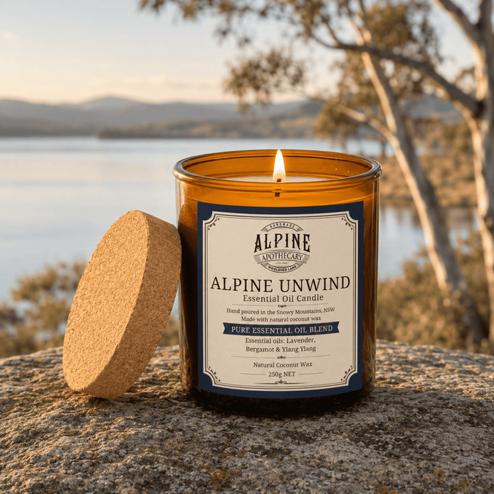 Alpine Unwind Amber Jar Candle - Alpine Apothecary