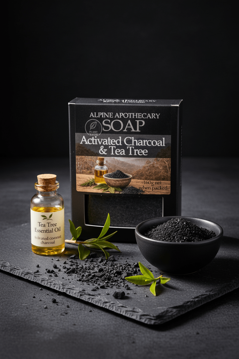 Charcoal & Tea Tree Oil Soap - Alpine Apothecary