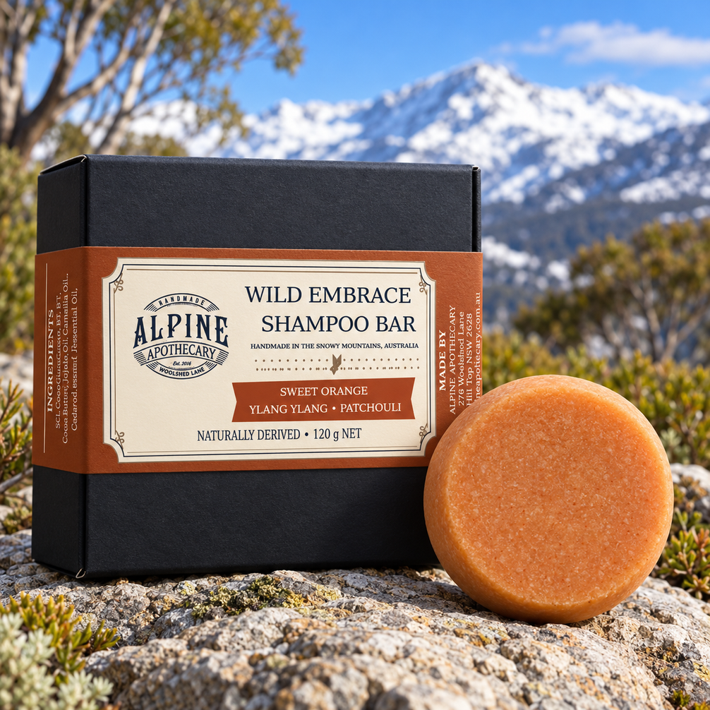 Wild Embrace shampoo bar and box, two included in bundle