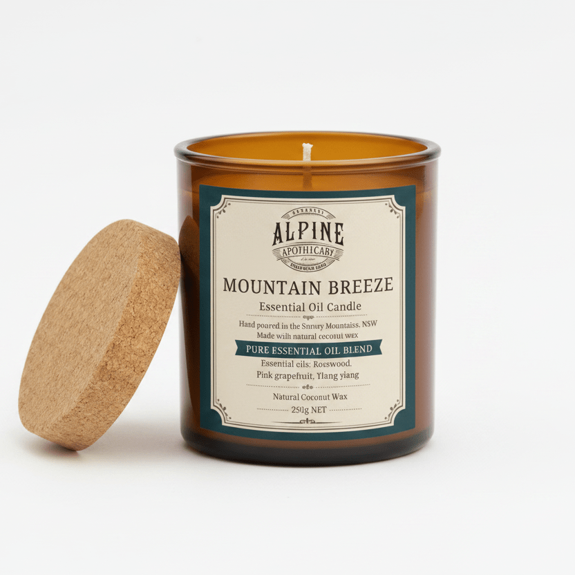 Mountain Breeze Amber Jar Candle - Alpine Apothecary