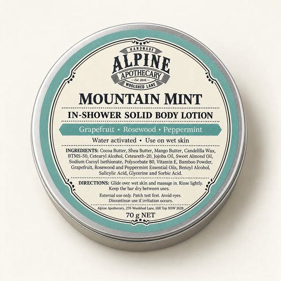 Mountain Mint Water Activated Solid Body Lotion - Alpine Apothecary