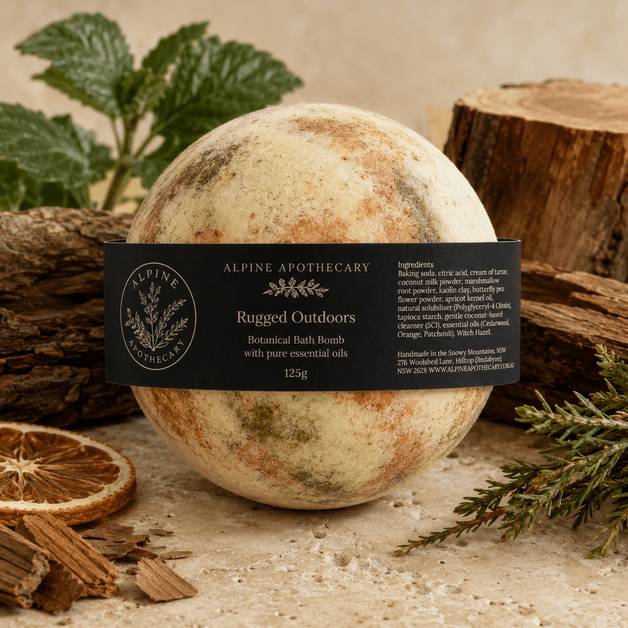 Rugged Outdoors Bath Bomb - Alpine Apothecary