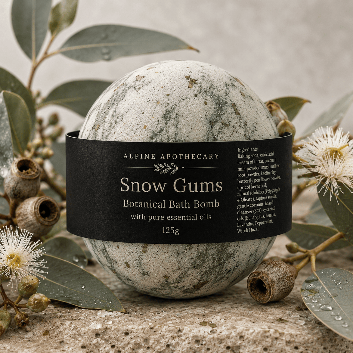 Snow Gums Bath Bomb - Alpine Apothecary