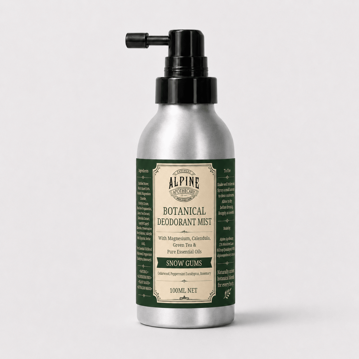 Snow Gums Natural Deodorant Mist - Alpine Apothecary