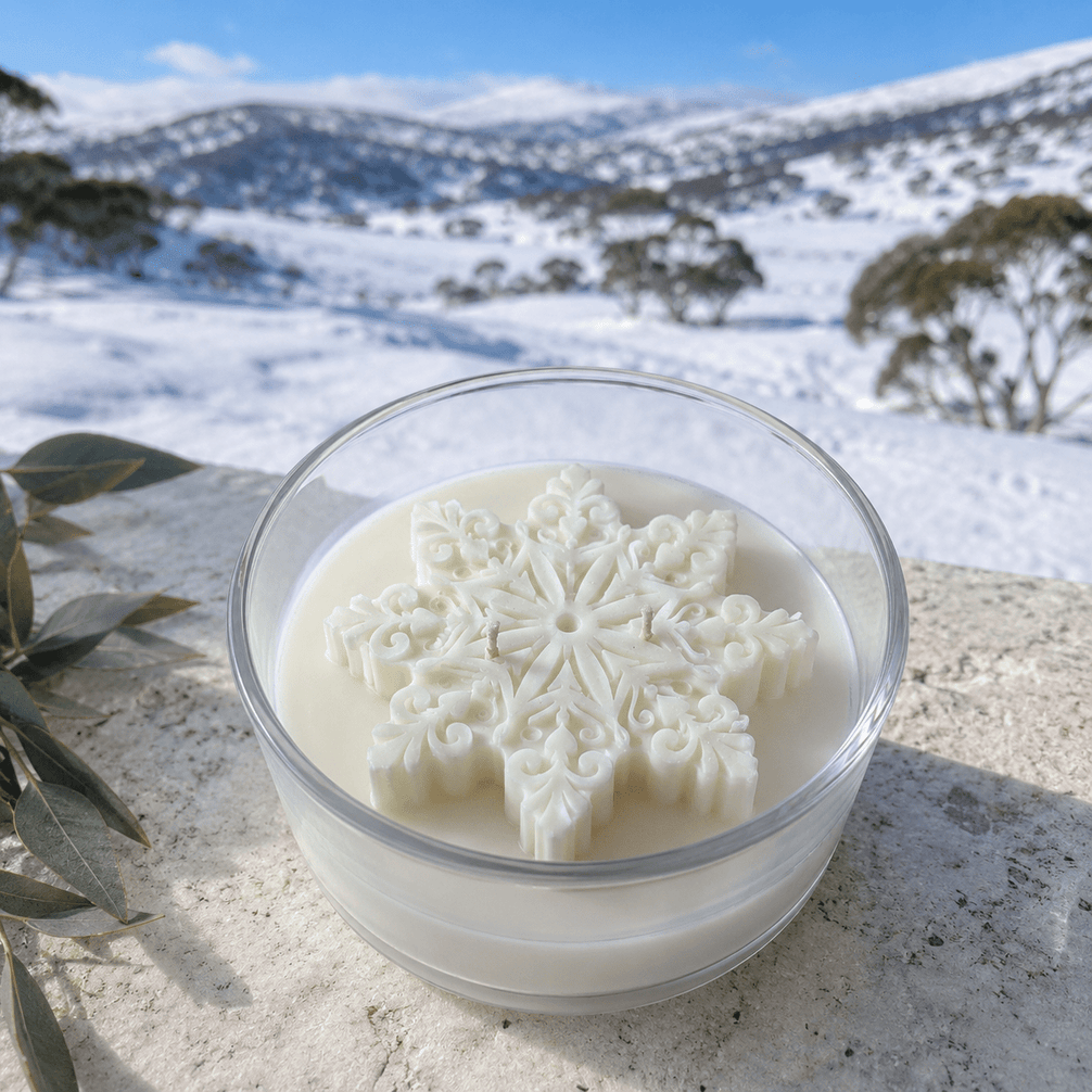 Snowflake Coconut Wax Candle - Alpine Apothecary