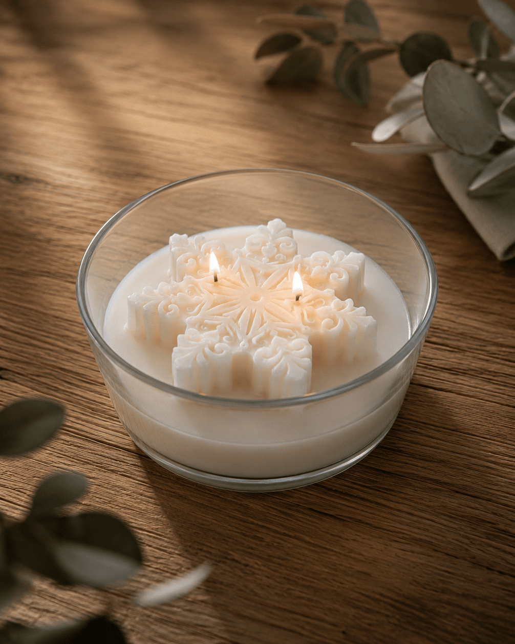 Snowflake Coconut Wax Candle - Alpine Apothecary