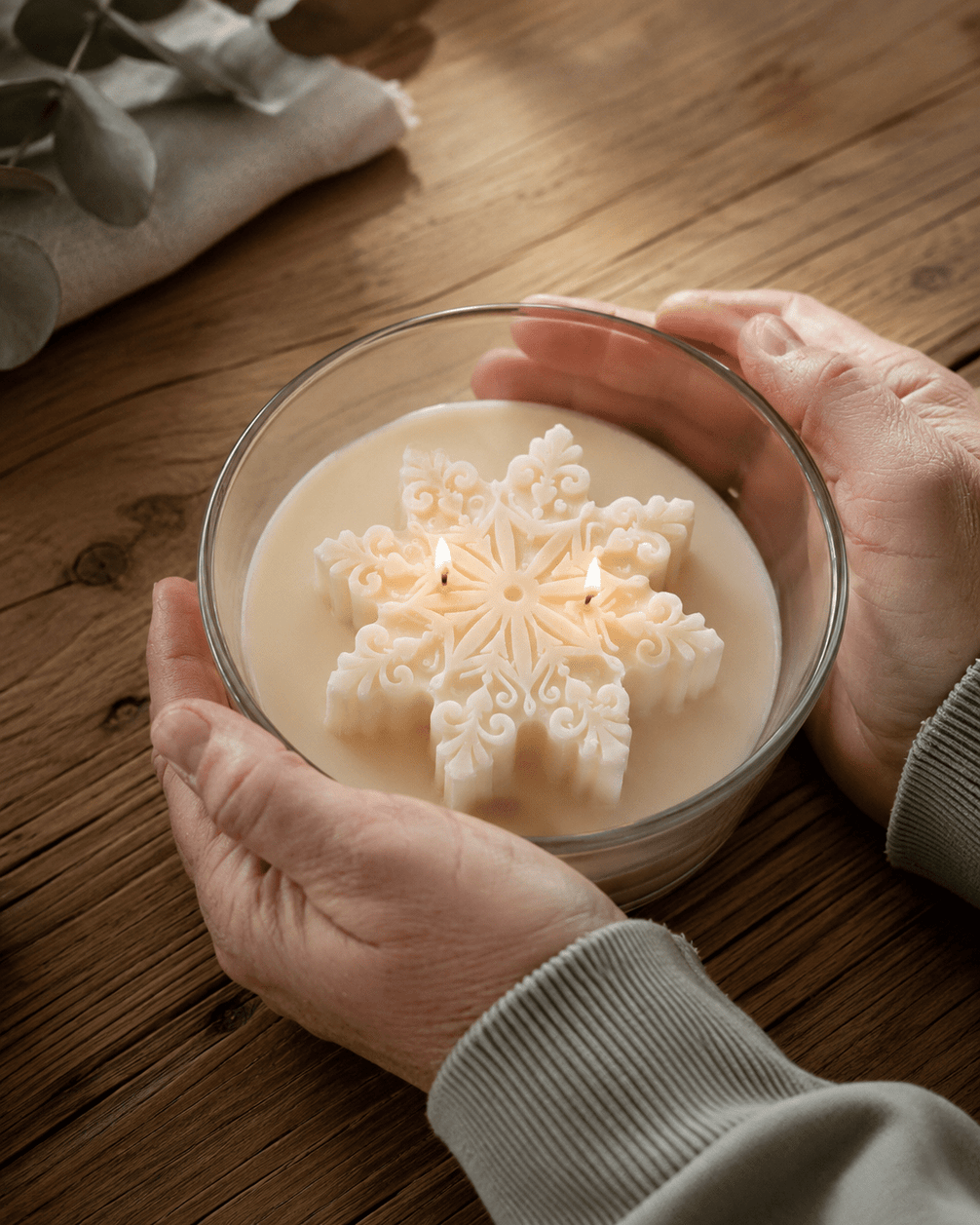 Snowflake Coconut Wax Candle - Alpine Apothecary