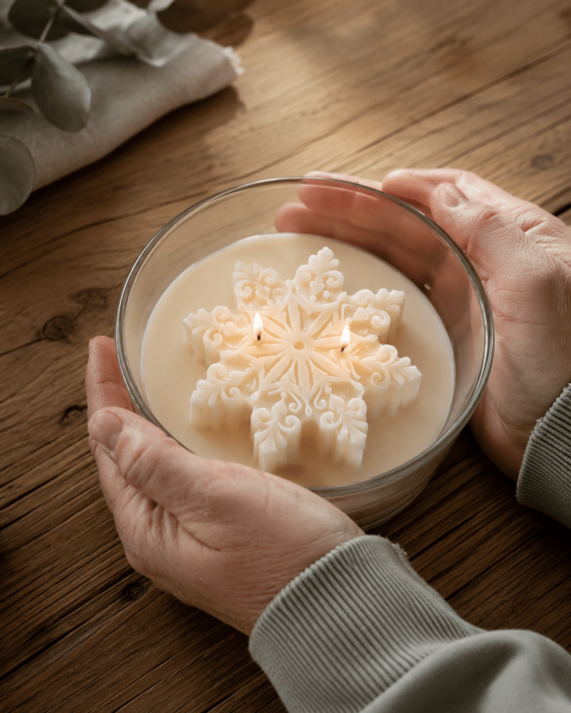 Snowflake Coconut Wax Candle - Alpine Apothecary