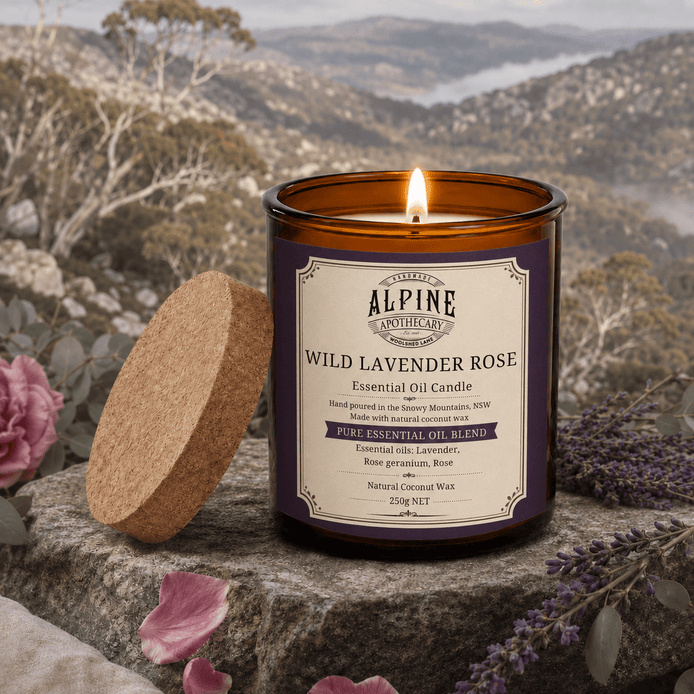 Wild Lavender Rose Amber Jar Candle - Alpine Apothecary
