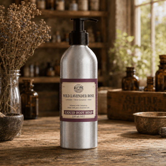 Wild Lavender Rose Natural Liquid Body Soap - Alpine Apothecary