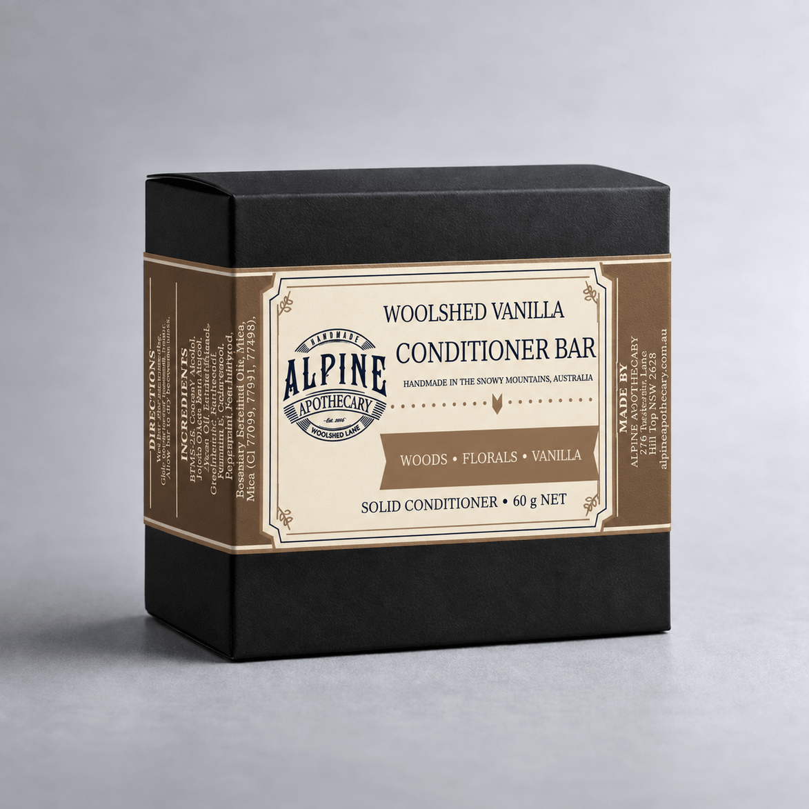 Woolshed Vanilla Conditioner Bar - Alpine Apothecary