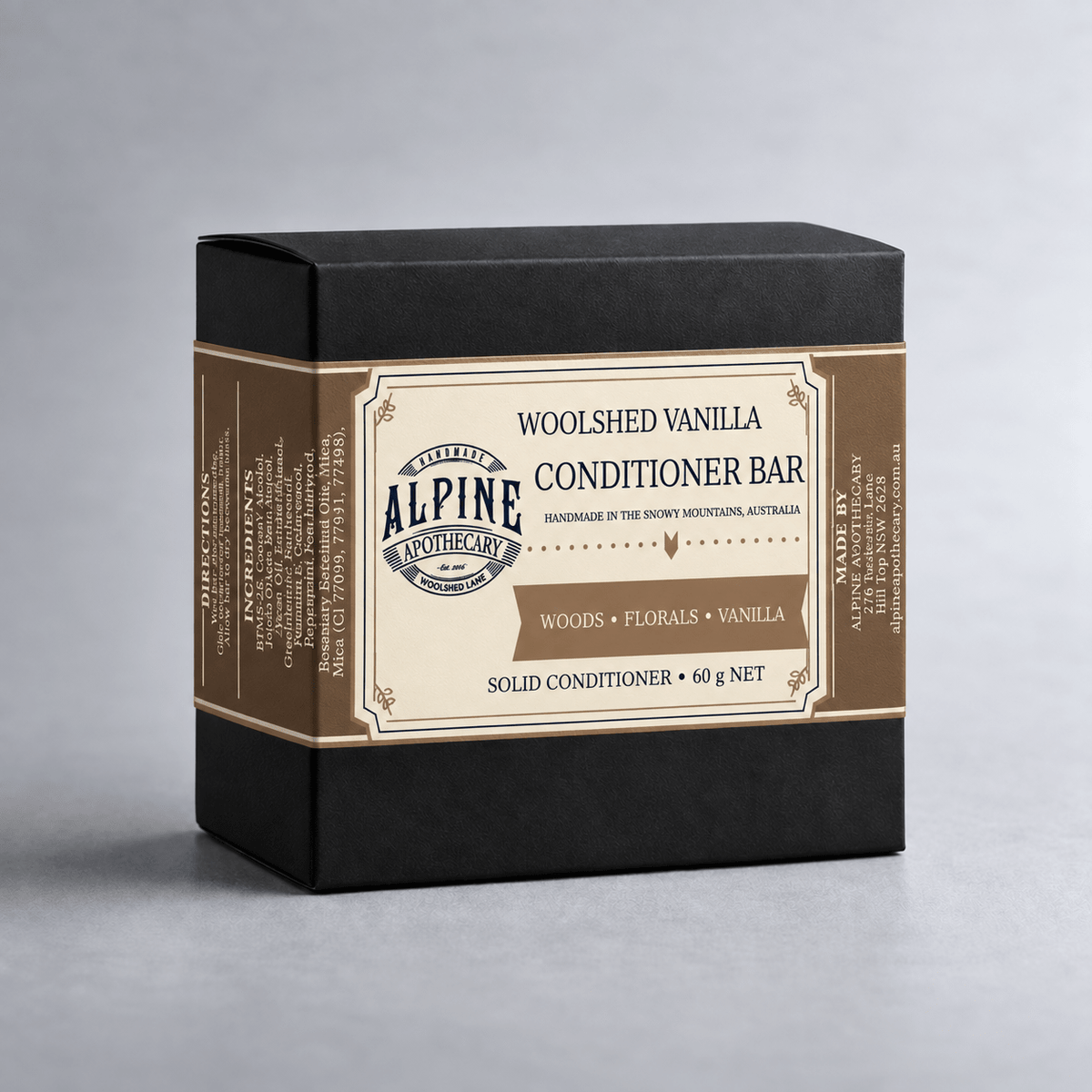 Woolshed Vanilla Conditioner Bar - Alpine Apothecary